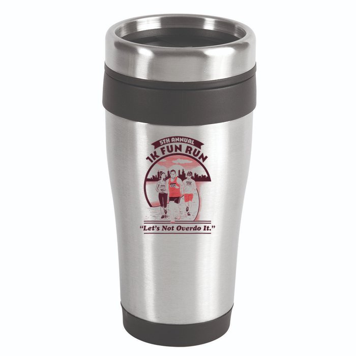 5th Annual 1k Fun Run Let's Not Overdo It Running 16oz Travel Tumbler