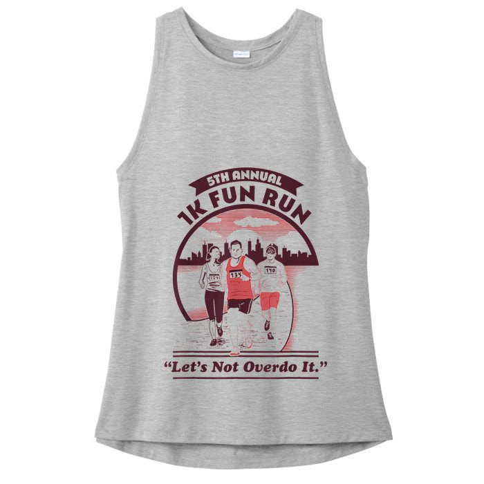 5th Annual 1k Fun Run Let's Not Overdo It Running Ladies PosiCharge Tri-Blend Wicking Tank