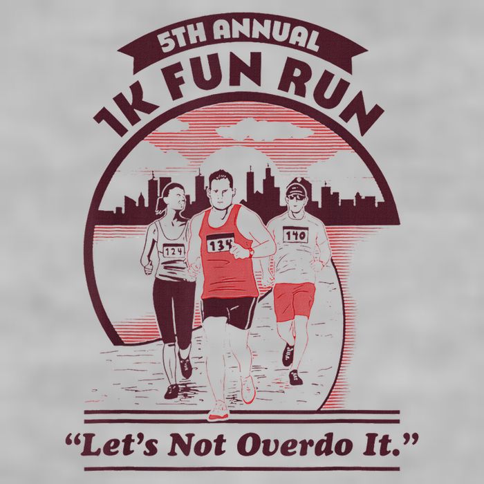 5th Annual 1k Fun Run Let's Not Overdo It Running Ladies PosiCharge Tri-Blend Wicking Tank