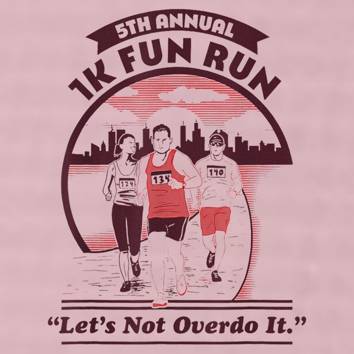 5th Annual 1k Fun Run Let's Not Overdo It Running 25L Jumbo Tote