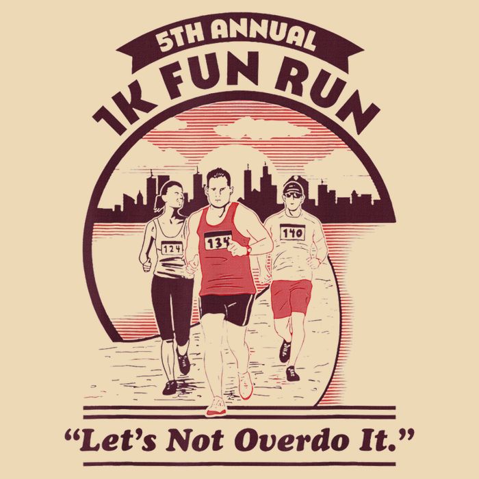 5th Annual 1k Fun Run Let's Not Overdo It Running Drawstring Bag