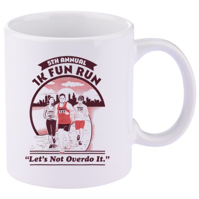 5th Annual 1k Fun Run Let's Not Overdo It Running 11oz C Handle Ceramic Mug