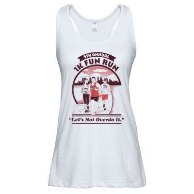 5th Annual 1k Fun Run Let's Not Overdo It Running Ladies Essential Flowy Tank