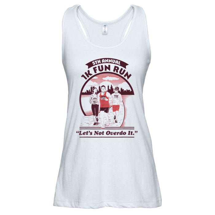 5th Annual 1k Fun Run Let's Not Overdo It Running Ladies Essential Flowy Tank