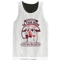 5th Annual 1k Fun Run Let's Not Overdo It Running Mesh Reversible Basketball Jersey Tank