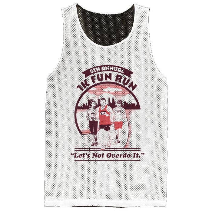 5th Annual 1k Fun Run Let's Not Overdo It Running Mesh Reversible Basketball Jersey Tank
