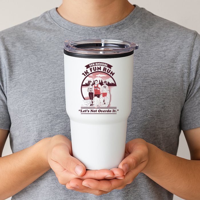5th Annual 1k Fun Run Let's Not Overdo It Running Tumbler