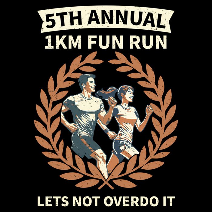 5th Annual 1km Fun Run Lets Not Overdo It Flat Bill Trucker Hat