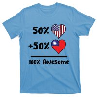 50% American 50% Taiwanese 100% Awesome Taiwan Heart Flag Gift T-Shirt