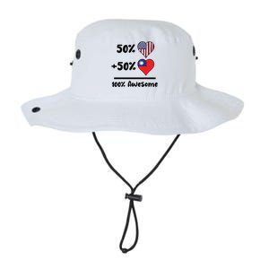 50% American 50% Taiwanese 100% Awesome Taiwan Heart Flag Gift Legacy Cool Fit Booney Bucket Hat