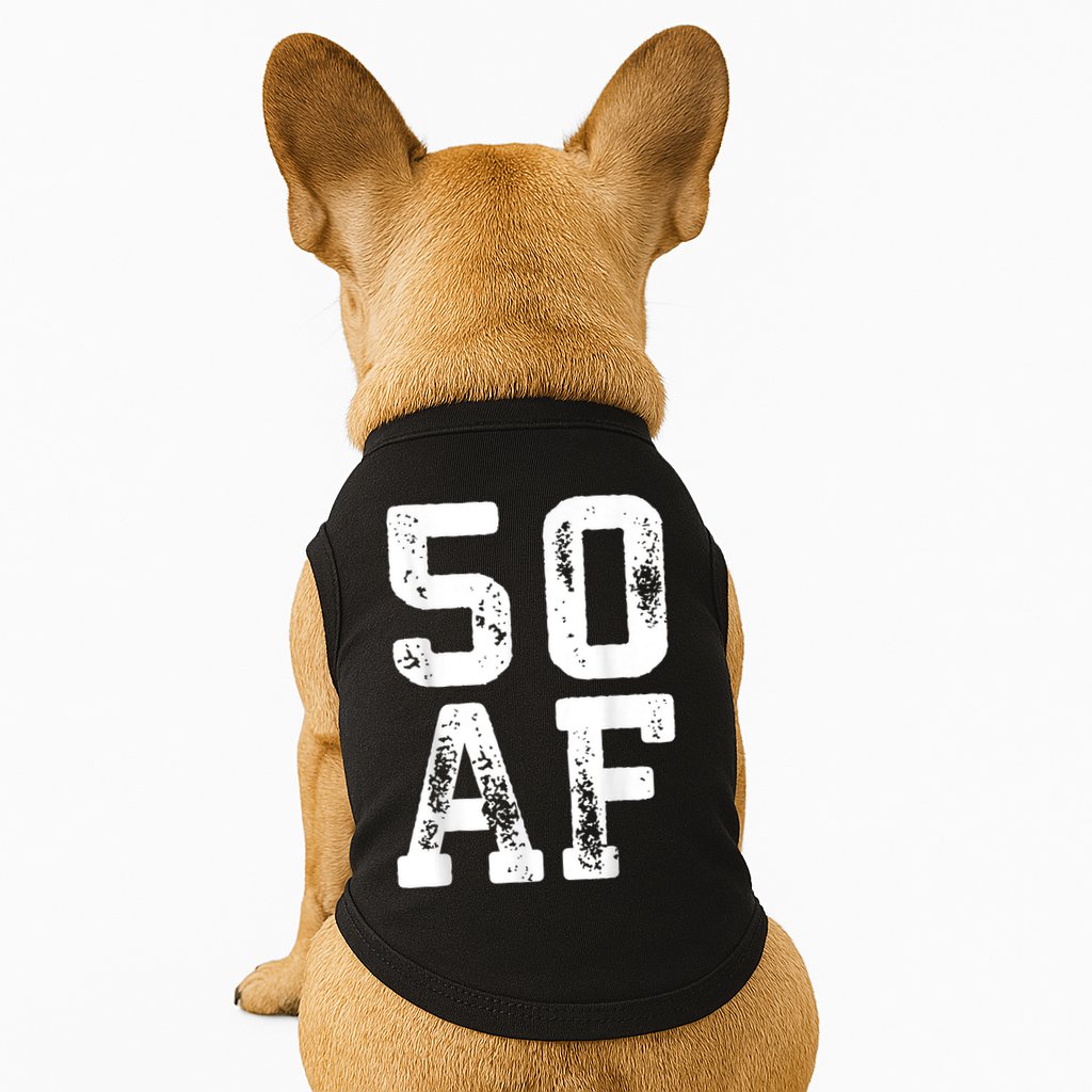 50 AF 50th Birthday Shirt shirt Doggie Tank