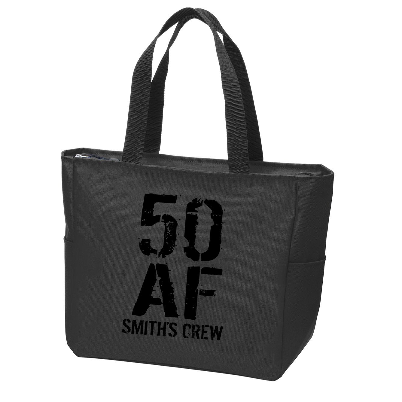 50 Af Custom Zip Tote Bag
