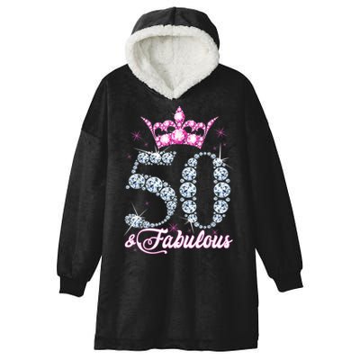 50 and Fabulous 50th Birthday Shirt For WoM.e.n.s Hooded Wearable Blanket
