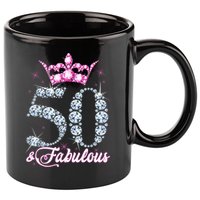 50 and Fabulous 50th Birthday Shirt For WoM.e.n.s 11oz C Handle Ceramic Mug