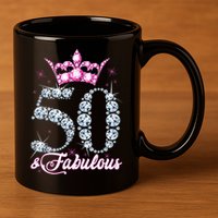 50 and Fabulous 50th Birthday Shirt For WoM.e.n.s 11oz C Handle Ceramic Mug