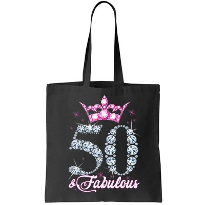 50 and Fabulous 50th Birthday Shirt For WoM.e.n.s Bag