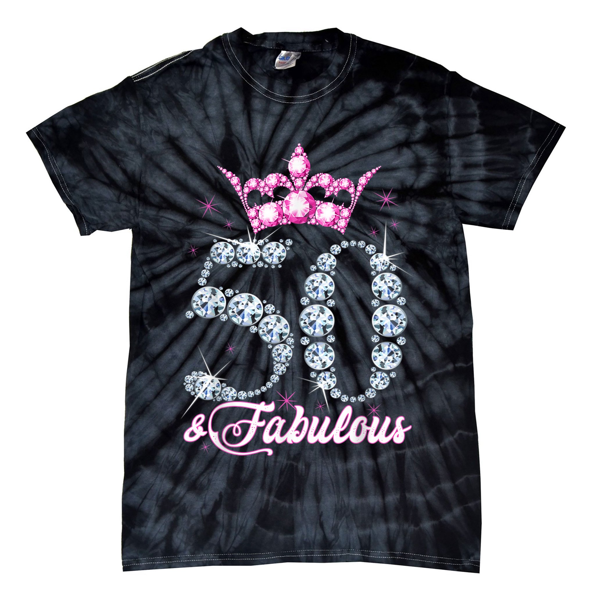 50 and Fabulous 50th Birthday Shirt For WoM.e.n.s Tie-Dye T-Shirt