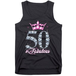 50 and Fabulous 50th Birthday Shirt For WoM.e.n.s Tank Top