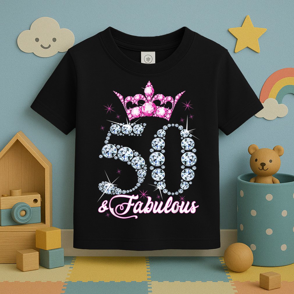 50 and Fabulous 50th Birthday Shirt For WoM.e.n.s Toddler T-Shirt