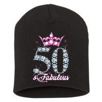 50 and Fabulous 50th Birthday Shirt For WoM.e.n.s Short Acrylic Beanie