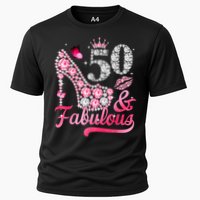 50 And Fabulous High Heel WoM.e.n.s 50th Birthday Cooling Performance Crew T-Shirt
