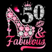 50 And Fabulous High Heel WoM.e.n.s 50th Birthday Cooling Performance Crew T-Shirt