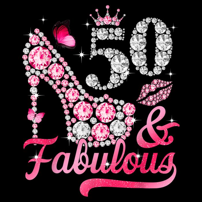 50 And Fabulous High Heel WoM.e.n.s 50th Birthday Cooling Performance Crew T-Shirt