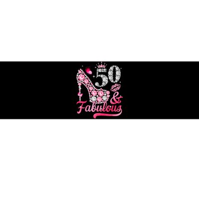 50 And Fabulous High Heel WoM.e.n.s 50th Birthday Bumper Sticker