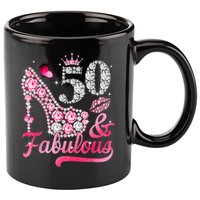 50 And Fabulous High Heel WoM.e.n.s 50th Birthday 11oz C Handle Ceramic Mug