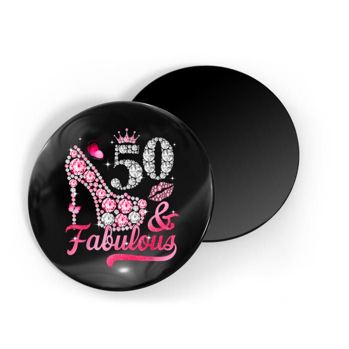 50 And Fabulous High Heel WoM.e.n.s 50th Birthday Magnet