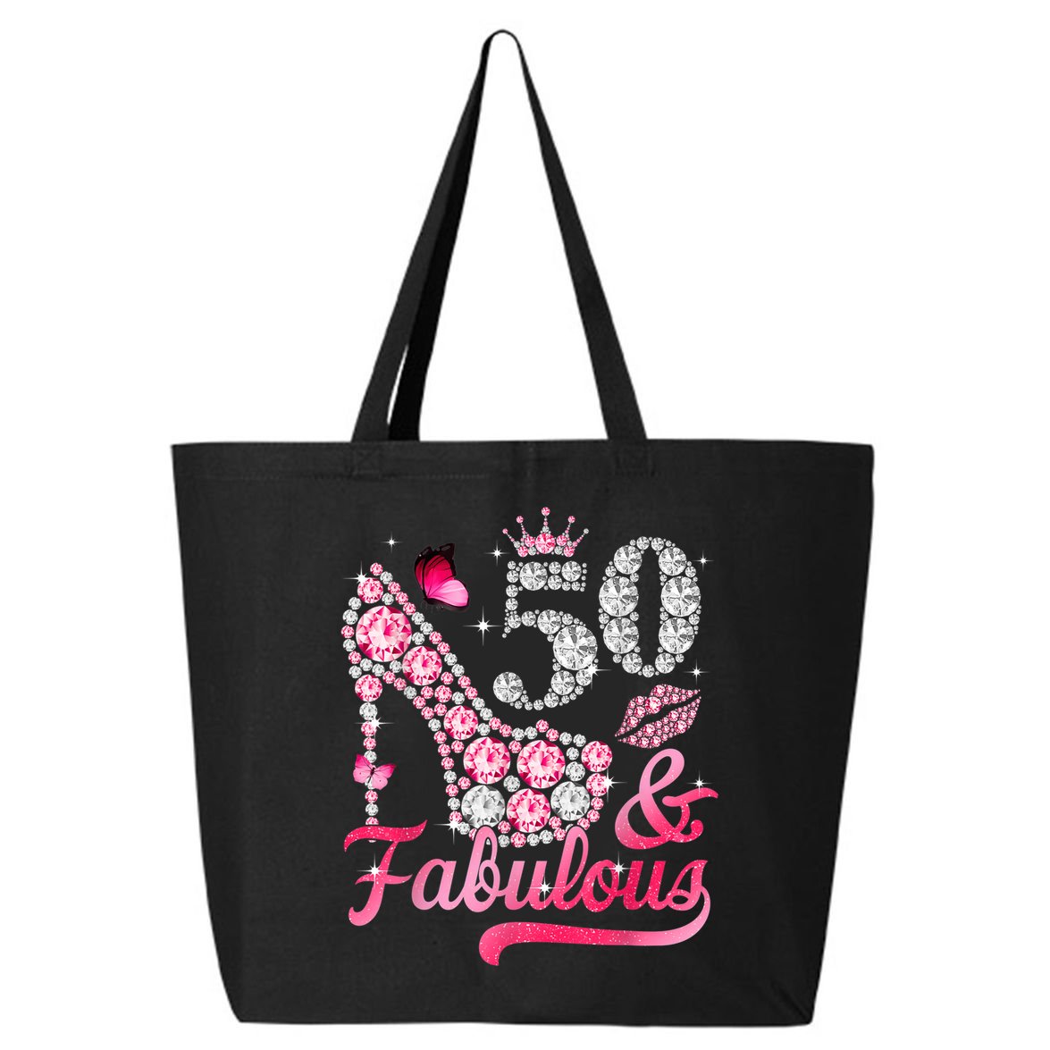 50 And Fabulous High Heel WoM.e.n.s 50th Birthday 25L Jumbo Tote