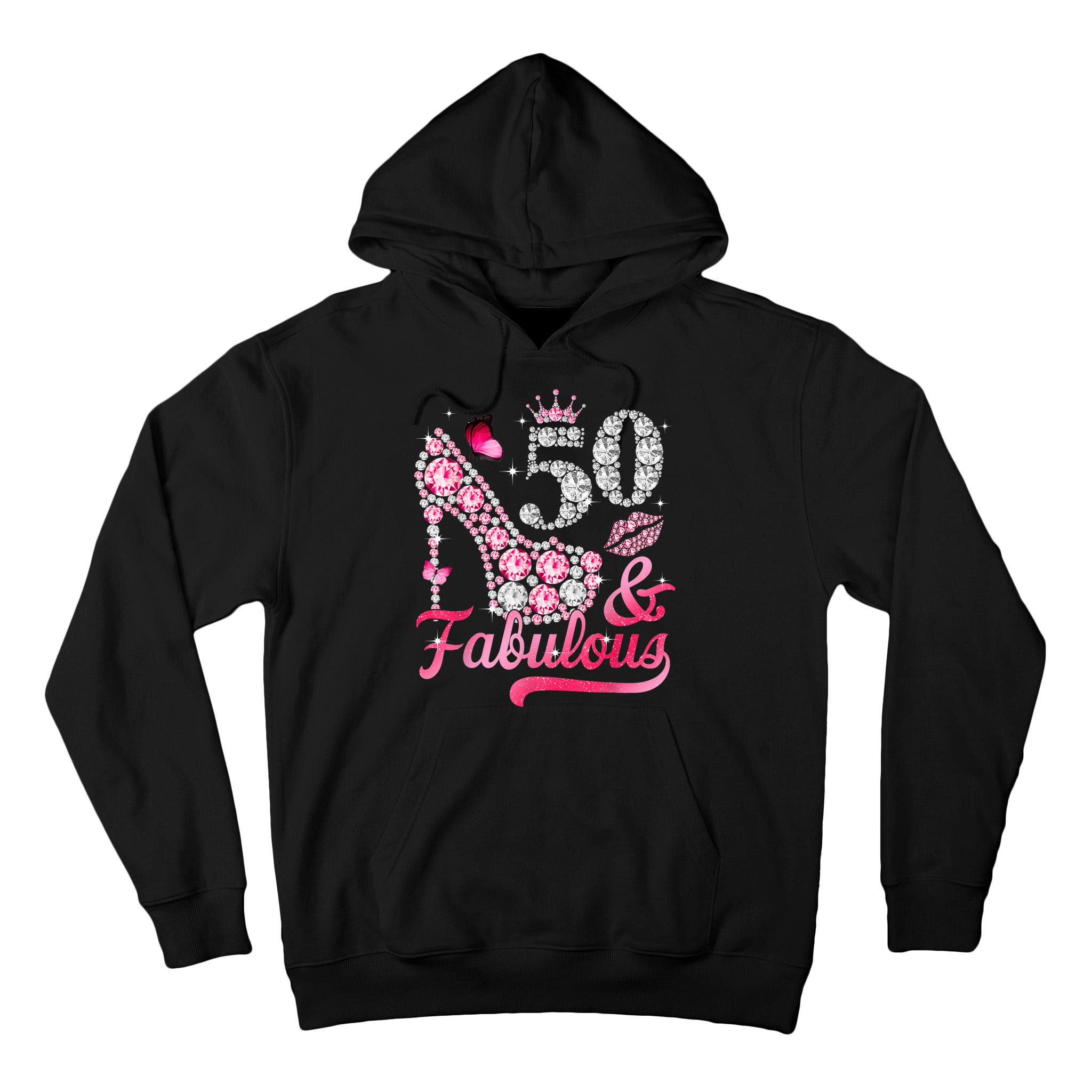 50 And Fabulous High Heel WoM.e.n.s 50th Birthday Tall Hoodie