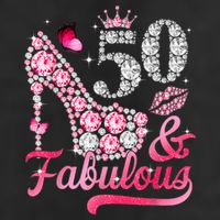 50 And Fabulous High Heel WoM.e.n.s 50th Birthday Golf Towel