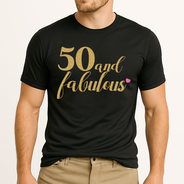 50 and Fabulous Long Sleeve Shirt - 50th Birthday, WoM.e.n.s Cooling Performance Crew T-Shirt