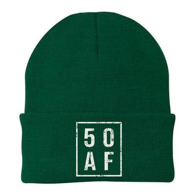 50 AF Funny 50th Birthday Fiftieth Birthday Knit Cap Winter Beanie