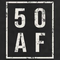 50 AF Funny 50th Birthday Fiftieth Birthday 7 Panel Mesh Trucker Snapback Hat