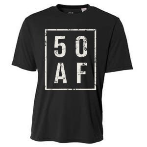 50 AF Funny 50th Birthday Fiftieth Birthday Cooling Performance Crew T-Shirt