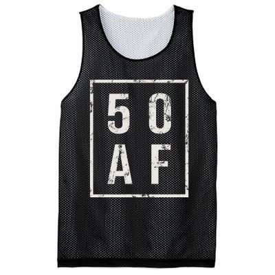 50 AF Funny 50th Birthday Fiftieth Birthday Mesh Reversible Basketball Jersey Tank