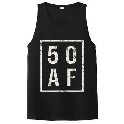 50 AF Funny 50th Birthday Fiftieth Birthday PosiCharge Competitor Tank