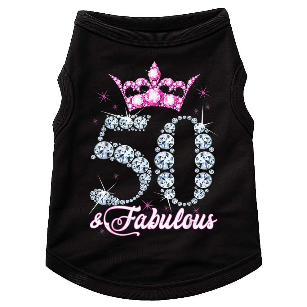 50 and Fabulous 50th Birthday Shirt For Wo Doggie Tank