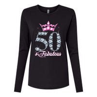 50 and Fabulous 50th Birthday Shirt For Wo Womens Cotton Relaxed Long Sleeve T-Shirt