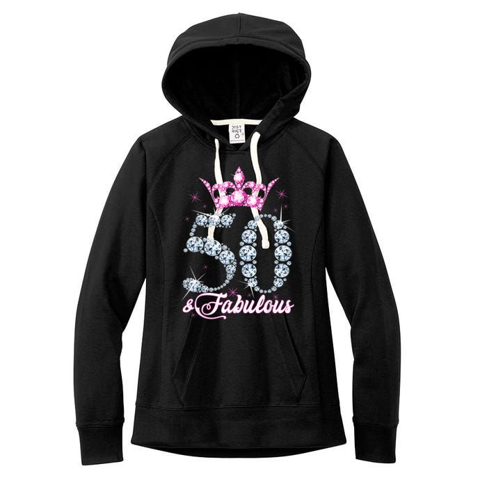 50 and Fabulous 50th Birthday Shirt For Wo Women's Fleece Hoodie