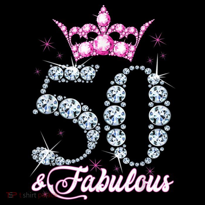 50 and Fabulous 50th Birthday Shirt For Wo Flatbill Hat