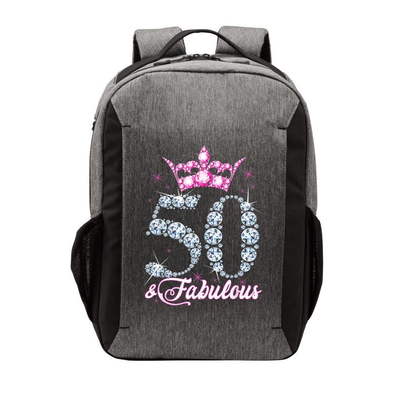 50 and Fabulous 50th Birthday Shirt For Wo Vector Backpack