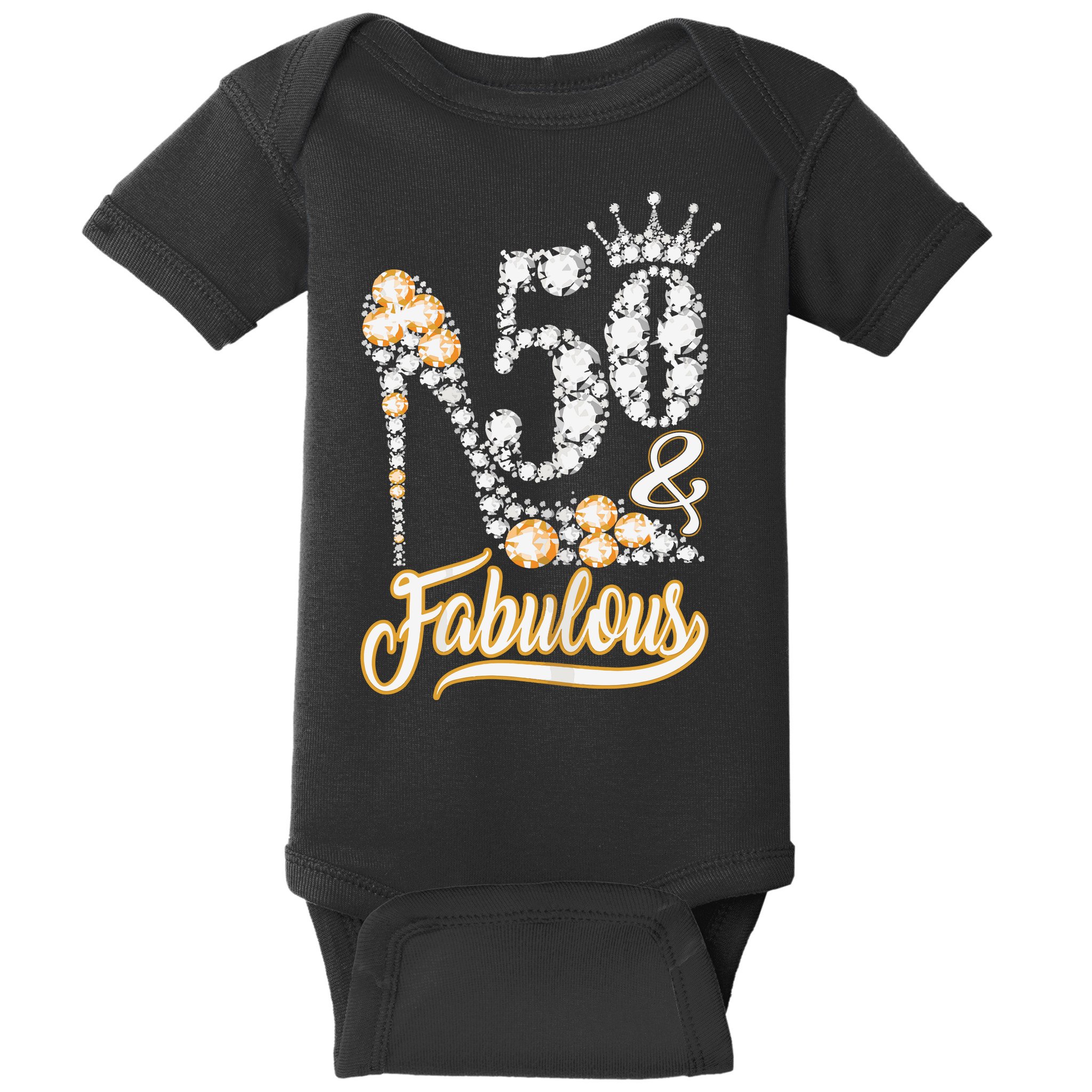 50 And Fabulous 50th Birthday Diamond Gift For Women Baby Bodysuit