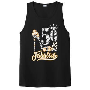 50 And Fabulous 50th Birthday Diamond Gift For Women PosiCharge Competitor Tank