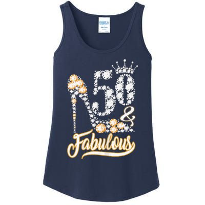 50 And Fabulous 50th Birthday Diamond Gift For Women Ladies Essential Tank