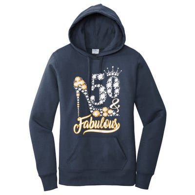 50 And Fabulous 50th Birthday Diamond Gift For Women Women's Pullover Hoodie