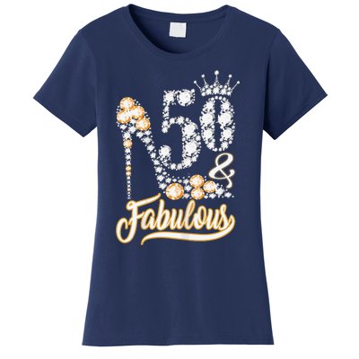 50 And Fabulous 50th Birthday Diamond Gift For Women Women's T-Shirt