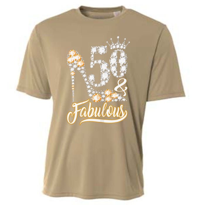 50 And Fabulous 50th Birthday Diamond Gift For Women Cooling Performance Crew T-Shirt